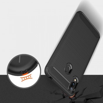 Juodas silikoninis carbon dėklas (ZENFONE MAX M2 ZB633KL)